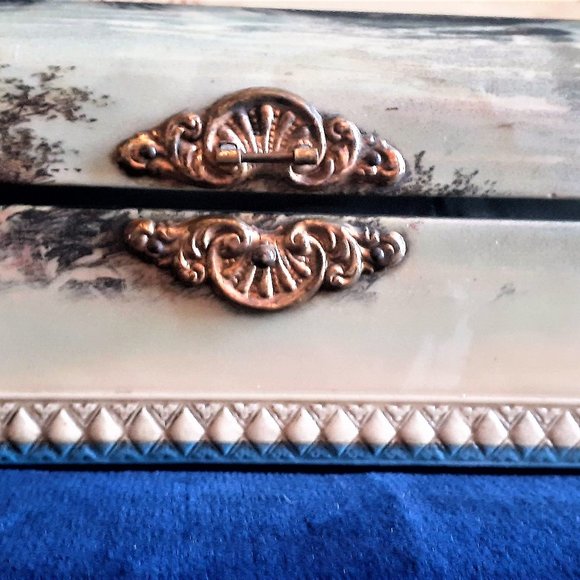 Antique Jewelry Box Edwardian Gibson Girl  Antique Glove Brush Box - Picture 5 of 10